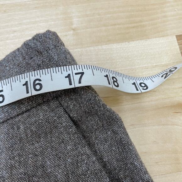 Ted Baker NWT Shuttle Leyden Flannel Brown Trousers Size 34R Flat Front Wool - Picture 9 of 11